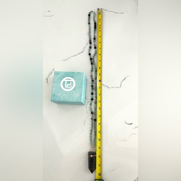 Tiny Devotions Labradorite, Amethyst & Aquamarine MALA Necklace. Gender neutral. - Picture 9 of 9